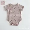 Mameluco Suave de Modal Personalizado para Bebé con Broches Laterales, Estampado Sencillo de Estrellas, para Recién Nacidos de 0 a 3 Años