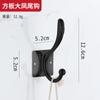 Gancho Adhesivo Negro para Abrigos Montado en la Pared, Colgador de Pared Sin Taladro para Ropa, Gancho para Sombreros para Recibidor, Gancho Individual para Zapatero, Sin Clavos