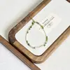 Pulsera de Perlas de Agua Dulce Naturales Verdes Frescas Pulsera con Cuentas de Piedra Natural para Mujer Primavera y Verano Lujo Accesible Pulsera de Gama Alta Pulsera