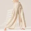 Pantalones de Chifón para Danza para Mujer, Pantalones de Práctica Qipao, Pantalones de Pierna Ancha, Ropa de Baile, Estilo Étnico, Conjunto de Práctica de Danza China