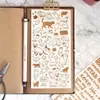 Pegatinas creativas retro doradas DIY pegatinas decorativas doradas cuenta de mano alrededor PVC dorado álbum de fotos Diario pegatinas