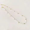 Collar de cuentas con diseño de mariposa azul turquesa y blanco, nuevo diseño de nicho japonés y coreano, simple, versátil, de alto temperamento para mujer