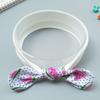 Diadema para bebé europea y americana Tocado de orejas de conejo de algodón Diadema para bebé Accesorios para el cabello anudados Fabricantes transfronterizos de niñas