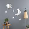 Pegatinas de pared acrílicas con diseño de sol, luna y estrellas para espejo, decoración de dormitorio y sala de estar, venta al por mayor, TEMU Explosions