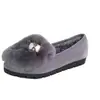 Novos Sapatos Casuais Loafers Franceses de Moda Outono/Inverno 2026 para Mulheres, Sapatos Peludos com Forro de Pelúcia, Sapatos de Algodão com Solado Grosso para Comércio Transfronteiriço