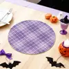 Jogos Americanos de Halloween Xadrez Transfronteiriços Tecido Americano Redondos Espessos Isolados Ocidentais Porta-Copos Tapetes para Tigelas Personalização