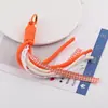 Miu Encaje Cuadros Encaje Corto Lanyard para Teléfono Móvil Llavero de Muñeca Hecho a Mano DIY Joyería Pequeños Accesorios