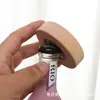 Abrebotellas de Madera con Patrón, Imán para Refrigerador, Abrebotellas Redondo de Vino de Madera Maciza, Abrebotellas Magnético para Cerveza Artesanía