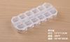 Creativo PS tapa única abatible doble fila transparente 12 1.5 Caja diamante caja de almacenamiento de joyería caja de medicamentos caja de plástico transparente venta al por mayor