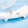 Pendientes de botón de cachorro lindos con circonita incrustada de diamantes estilo coreano para mujer, pendientes de botón de cachorro del Zodiaco con epoxi, joyería fresca y dulce