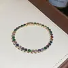 Recomendado por Blogger: Pulsera de Gota de Agua con Circonita de Colores, Elegante y a la Moda, Joyería de Lujo Ligero y de Alta Gama