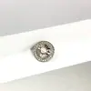 Botão de metal floral estilo Chanel Pérola Diamante para suéter de tricô cardigan casaco terno casaco fivela decorativa