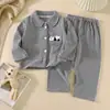 Conjunto de Pijama Infantil Primavera 2026 Otoño Niños Polar Cepillado Bebé Ropa de Casa Conjunto de Dos Piezas Niñas'