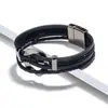 Nuevo Pulsera Magnética de Múltiples Capas para Mujer de Amazon Europea y Americana Pulsera Tejida de Cuero de Aleación Joyería de Comercio Exterior