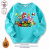 Ropa de moda de dibujos animados suéter de cuello redondo de dibujos animados delgado ropa para hombre y mujer estudiante forrado de vellón manga larga