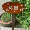 Etiquetas para Plantas de Jardín de Madera Maciza, Señales de Suelo de Madera, Señales Indicadoras para Exteriores, Señales de Aviso para Huertos Escolares de Jardín de Infancia