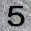 Adesivo Digital Estéreo de Acrílico Letras Bronze Dourado Preto e Branco Número do Quarto Adesivo de Parede Placa de Número de Porta Placa