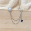 Broche de corrente de fivela de sapato de pérola, acessório de flor para sapato, pingente de meia empilhada, pingente de meia de futebol de nicho de alta qualidade, corrente de suéter
