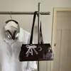 Bolso de Axila con Textura Retro para el Trayecto Nuevo 2026 Moda Bolso de Hombro con Asa de Lazo de Perla Bolso Diario de Axila