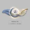 Luz moderna Pintura decorativa de luxo quarto de alto nível Swan de cabeceira pintura de parede pena tridimensional sala de estar decoração de parede pintura de lâmpada