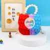 Bolso Bandolera Vanguardia para Hombro Niños Bandolera Bolso de Mano Perla Burbuja Bolso Bandolera de Silicona para Hombro Bolso Gelatina