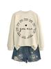 Sudadera de Amazon para Mujer con Estampado de Letras Casual para Otoño e Invierno, Cuello Redondo, Manga Larga, Muy Resistente y Sorprendente