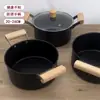 Atacado do Fabricante Mais Vendido Pote de Leite Branco de Pedra Mármore, Panela de Sopa Estilo Japonês, Panela Antiaderente, Panela Pequena para Sopas Instantâneas, Compatível com Fogões de Indução