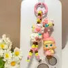 Autêntico Pop Mart Sorvete Criativo Contas Pintadas à Mão com Contas de Amendoim Pingente de Celular Pingente de Bolsa