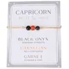 Pulsera Transfronteriza Nueva de Doce Constelaciones Combinación de Amatista y Piedra Lunar Pulsera de Cuentas Color Duradero Pulsera de Cadena Caja para Mujeres