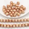 Novas Contas de Luz com Padrão de Tinta de 8mm Contas Redondas Furo Médio Contas de Vidro Lisas Acessórios para Joias Pulseiras Brincos