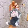 Muñeco de Peluche Gato Lucifer de Dibujos Animados Lindo Llavero Colgante para Bolso Muñeca Regalo Pequeño para Lanzar en Bodas