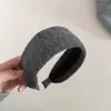 Diadema Ancha de Punto Versátil para Otoño e Invierno Moda Perezosa Adorno para el Cabello de Corona Alta Adelgazante Pinza para el Cabello Adorno para el Cabello