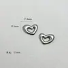 Aretes, Clavos para Oreja, Colgantes, Collares, Pulseras con Forma de Corazón de Acero Inoxidable, Serie Corazón de Durazno Hueco para Manualidades, Accesorios para Joyería DIY