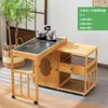 Mesa de Chá Móvel para Varanda Mesa de Chá Doméstica Armário de Chá Giratório Mesa de Café Moderna com Rodinhas Carrinho de Chá Pequeno de Luxo Leve Famoso da Internet