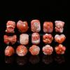 Jingde joyería jade rojo del sur natural tallado cuentas sueltas individuales accesorios garra de gato valiente cuentas para joyería diy al por mayor