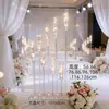 Novos Adereços de Casamento Castiçal de Cristal Acrílico Decoração de Corredor Castiçal de 8 Braços Degrau a Degrau Decoração de Corredor de Salão de Casamento