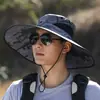 Chapéu Masculino de Verão Anti-ultravioleta Chapéu de Sol com Proteção Facial e do Pescoço Integrada Chapéu de Pesca Chapéu de Sol para Ciclismo