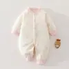 40g Macacão de Bebê Jaqueta Fina de Algodão Acolchoada Roupas de Algodão para Recém-nascidos Desenho Animado Meninos Meninas Traje Quente para Engatinhar Outono Inverno Saco de Dormir
