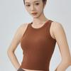 Sujetador Deportivo de Una Pieza Engrosado Fijo Personalizado con Almohadillas en el Pecho para Mujer, Diseño Espalda Descubierta para Fitness, Chaleco a Prueba de Impactos de Alta Intensidad para Ropa Exterior