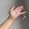 Collar de Empalme Irregular Metálico Brillante Transfronterizo Europeo y Americano, Cadena de Clavícula de Estilo Minimalista Único, Accesorio de Lujo Ligero de Alta Gama