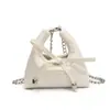 Bolsas para Niñas Otoño e Invierno Nuevo Estilo Retro Piel Aceitada Mini Bolso de Mano Estilo Coreano Bolso Cruzado con Cadena de Lazo Billetera