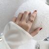 Anillo de Dedo Índice Hecheng Crystal Estilo Japonés Lujo Ligero para Mujer Moda Personalizado Fresco Amor Flor Estudiante Estilo Coreano Simple