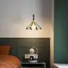 Luminária pendente estilo vintage para decoração de ambiente, adequada para balcões de bar, mesas de ilha e entradas; luminária de vidro retrô para quarto, pequena luminária pendente de cabeceira