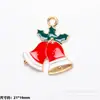 Colgante de Aleación Esmaltada Navideño Colgante de Gota Papá Noel Muñeco de Nieve Reno Colgante de Dibujos Animados Accesorios para Joyería DIY Pulsera Al Por Mayor