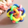 Brinquedos para Animais de Estimação, Bolas Tecidas Coloridas com Sino, Bolas Sólidas Elásticas, Brinquedos Resistentes à Mordida para Treinamento de Cães, Suprimentos para Animais de Estimação no Atacado