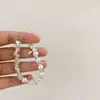 Pulsera de Plata Rota Personalizada con Perlas Cosidas al por Mayor Minimalista Versátil Moda Diseño de Nicho Joyería de Mano Elegante para Mujeres