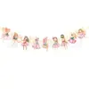 Banner de Aniversário Temático de Fada Feliz Aniversário e Conjunto de Decoração para Festa de Princesa