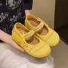 Zapatos tipo Birken tejidos calados de dos usos para mujer 2026 nuevo lanzamiento de verano para exteriores suela suave para aumentar altura interna no cansan los pies zapatos Mary Jane