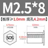 Stud de Rebitagem com Furo Passante de Aço Inoxidável Coluna de Porca de Rebitagem Sextavada Placa de Pressão Sos-M2M2.5M3M4M5M6M8