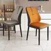 Silla Nórdica Simple Silla con Respaldo de Lujo Ligero Moderno Italiano Silla de Comedor para el Hogar Silla para Mesa de Comedor de Hotel Taburete de Restaurante Metal